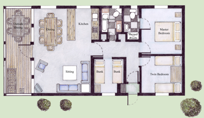 Cedar, Loch Monzievaird Holiday Lodges, Crieff, Perthshire Floorplan