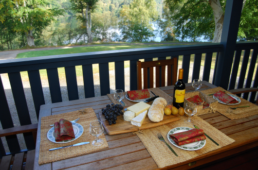 Maple, Loch Monzievaird Holiday Lodges, Crieff, Perthshire Verandah